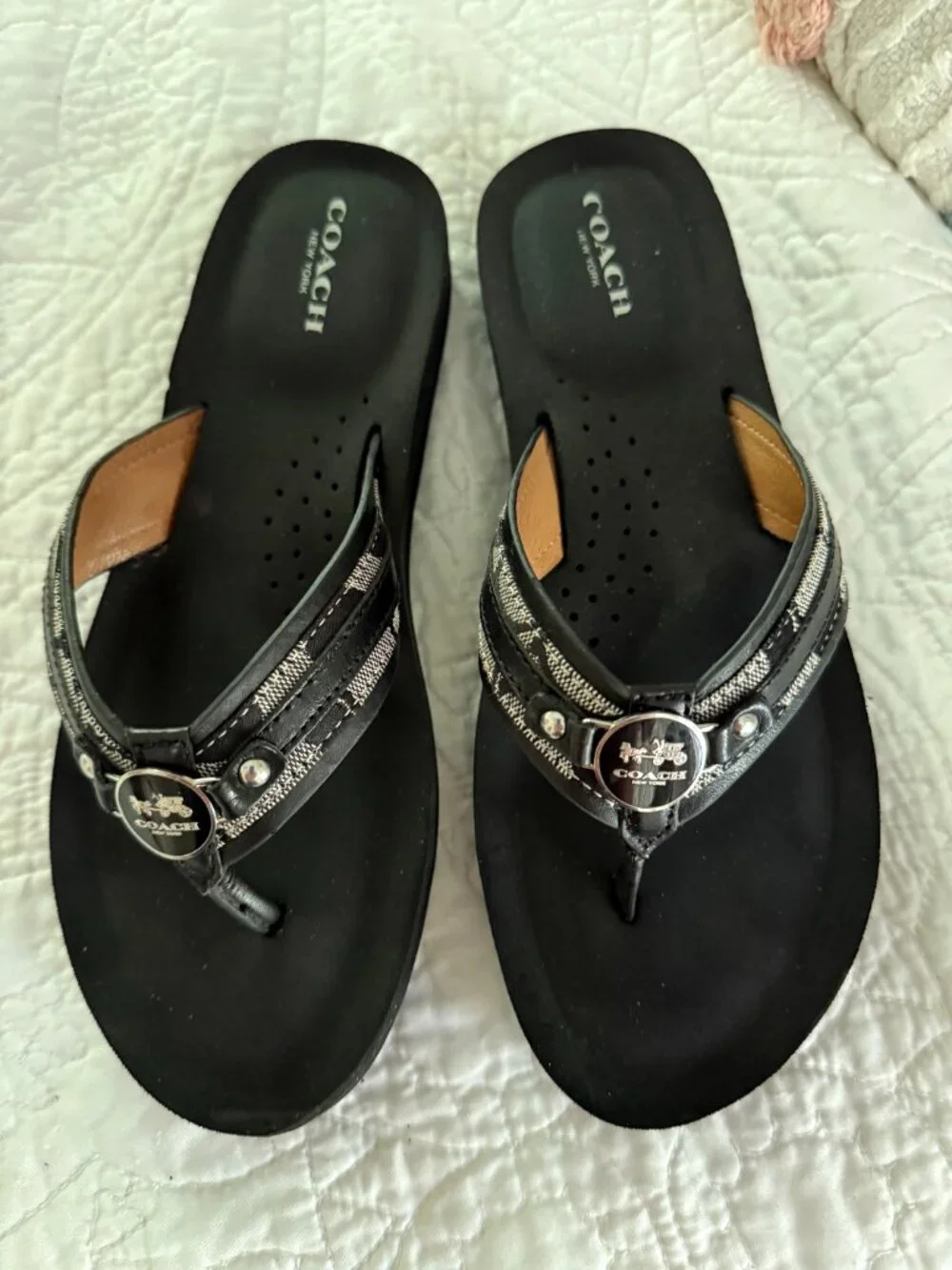 **Coach Jasmine Signature Thong Sandals**